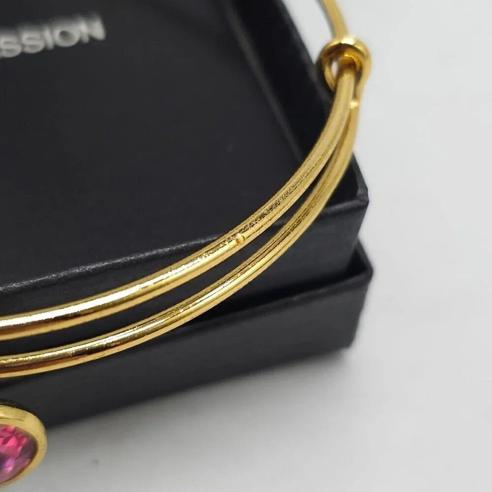 Alex And Ani October Birthstone Rose Gold Bangle Bracelet With Charms